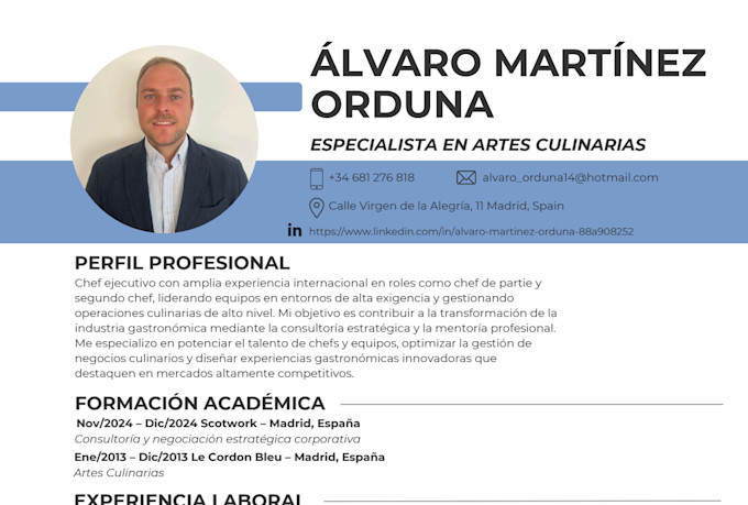 a professional resume, a cover letter, and your linkedin